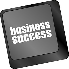 Image showing business success button on computer keyboard key