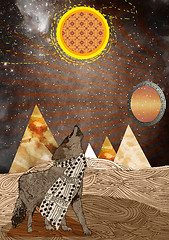 Image showing 	Howling wolf