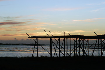 Image showing northern night midnight sun