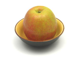 Image showing An Apple as dessert in a dessert bowl