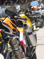 Image showing Details of motorbikes