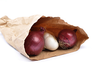 Image showing Vegetables in paper bag