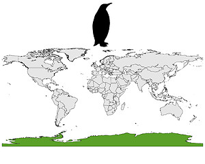 Image showing Emperor penguin range