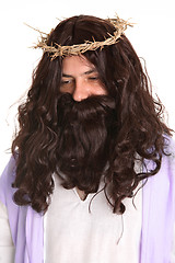 Image showing Jesus wearing crown of thorns