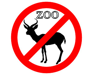 Image showing Antelope in zoo prohibited