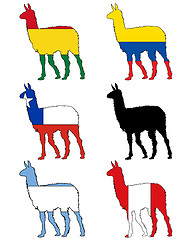 Image showing Lama flags