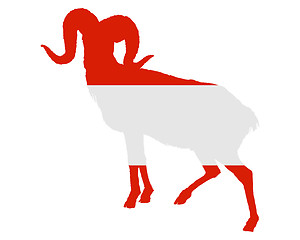 Image showing Flag of Austria with ram