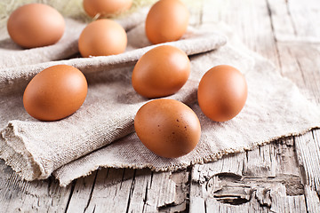 Image showing fresh brown eggs 