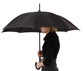 Image showing Woman with umbrella