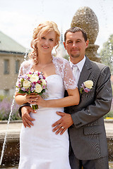 Image showing beautiful young wedding couple