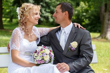 Image showing beautiful young wedding couple