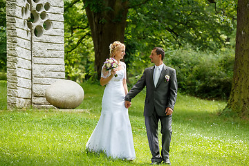 Image showing beautiful young wedding couple