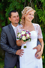 Image showing beautiful young wedding couple