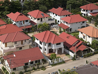 Image showing Aerial view of residential area