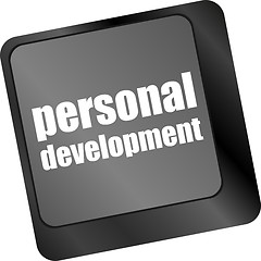 Image showing Keyboard key with enter button personal development