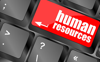 Image showing human resources button on computer keyboard key