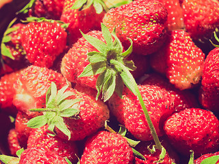 Image showing Retro look Strawberries