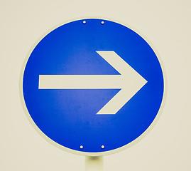 Image showing Retro look Arrow sign