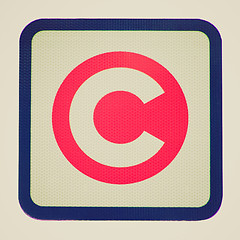 Image showing Retro look London congestion charge sign