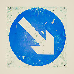 Image showing Retro look Arrow sign