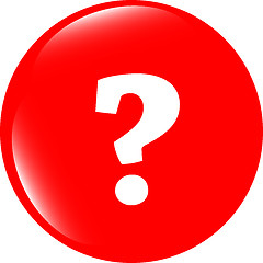 Image showing Question Mark Icon Web Button