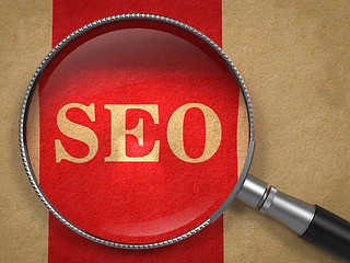 Image showing SEO Through a Magnifying Glass