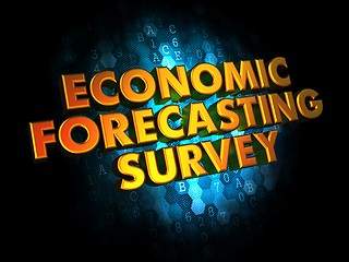 Image showing Economic Forecasting Survey on Digital Background.