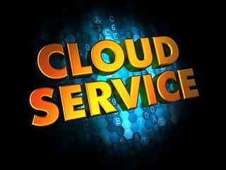 Image showing Cloud Service on Digital Background.