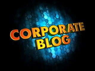 Image showing Corporate Blog Concept on Digital Background.