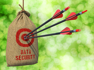 Image showing Data Security - Arrows Hit in Target.