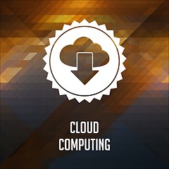 Image showing Cloud Computing on Triangle Background.