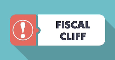 Image showing Fiscal Cliff Concept in Flat Design.