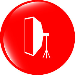 Image showing softbox icon isolated on white background