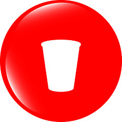 Image showing Coffee cup icon web button