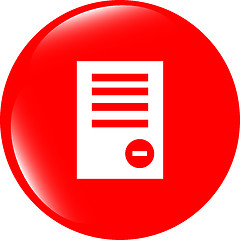 Image showing Text file sign icon. Delete File document symbol