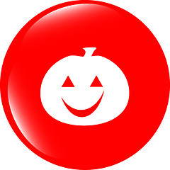 Image showing icon of halloween pumpkin on holiday, web button