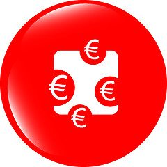 Image showing web sign icon. Euro eur symbol. Modern UI website button