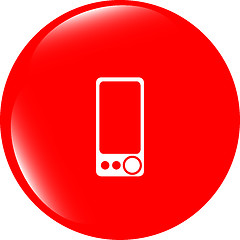 Image showing multimedia smartphone icon, button, graphic design element