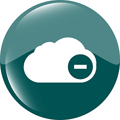 Image showing web icon on the clouds with minus sign