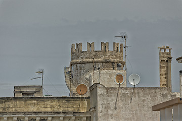 Image showing Tower and satellite dishes in Gallipoli (Le)