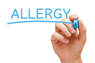 Image showing Allergy Blue Marker