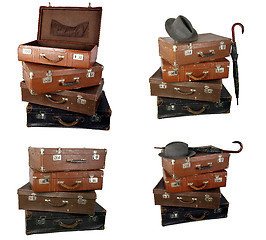 Image showing Old brown suitcase