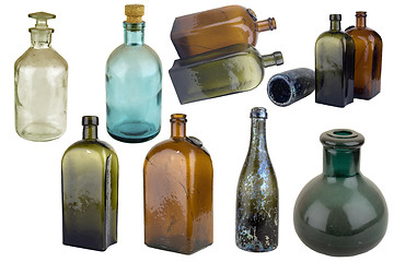 Image showing Antiquarian glass bottle