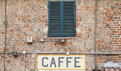 Image showing Coffee sign in Italy