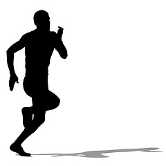 Image showing Running silhouettes. Vector illustration.