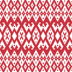 Image showing Ethnic textile ornamental seamless pattern. 