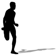 Image showing Running silhouettes. Vector illustration.