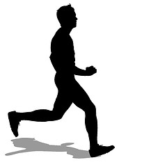 Image showing Running silhouettes. Vector illustration.