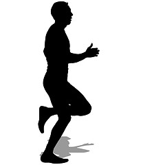 Image showing Running silhouettes. Vector illustration.