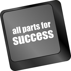 Image showing all parts for success button on computer keyboard key